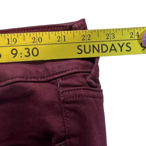Torrid Feel The Fit Women 24R Super Soft Five Pocket Jegging Burgundy Maroon NWT - Picture 6 of 8